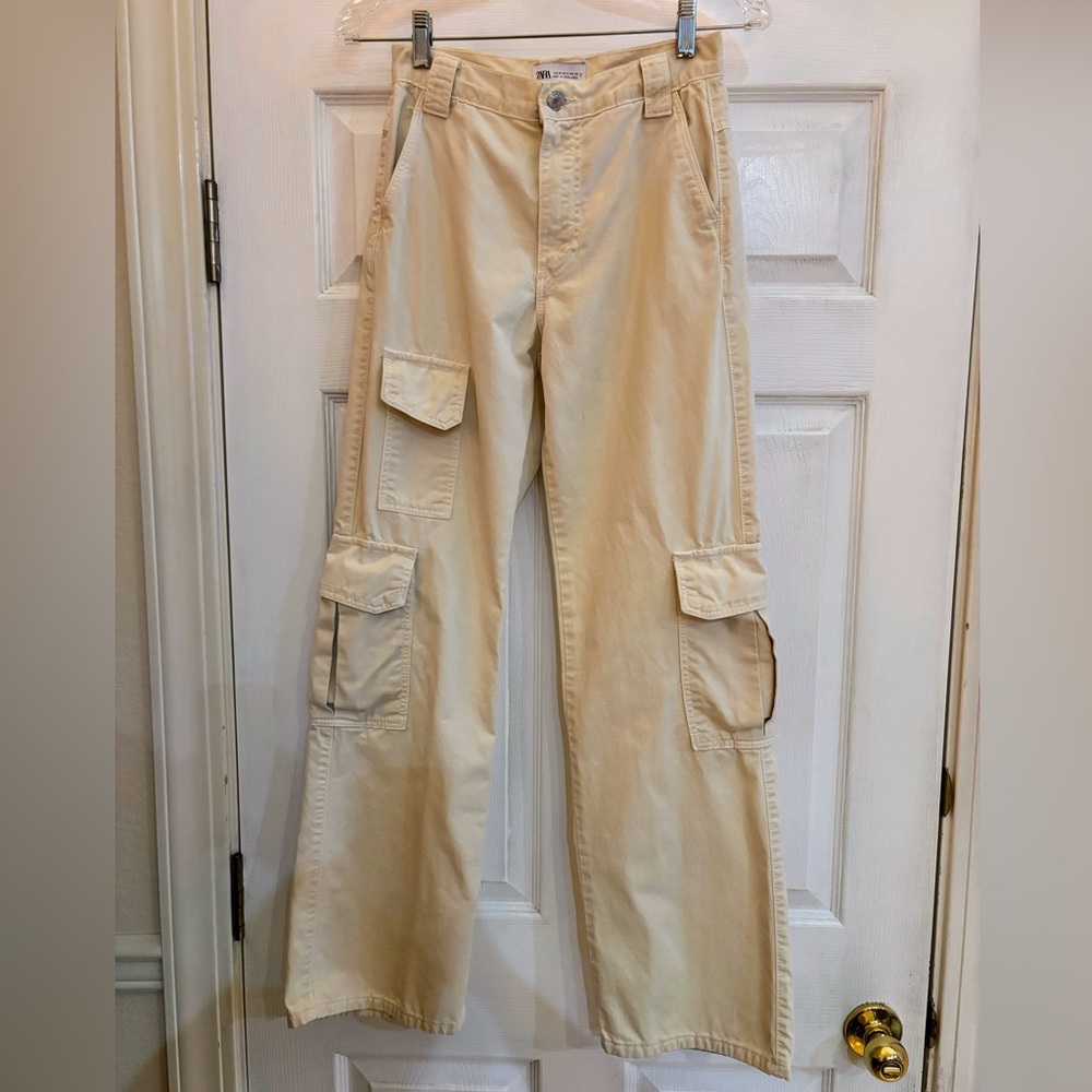 Zara Utility Cargo Wide Leg Pants